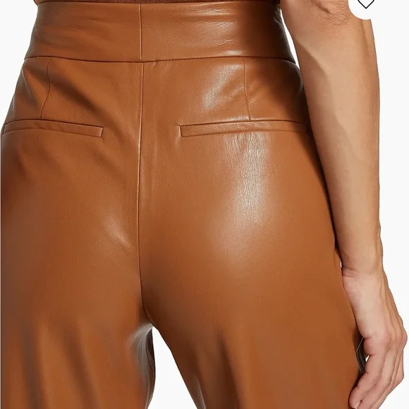 Alice + Olivia Dylan Wide-Leg Vegan Leather Pants size 10 NWOT - Picture 5 of 7